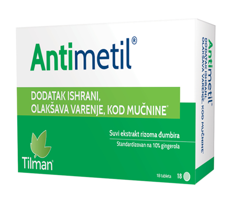 Antimetil tablete se prave od đumbira, koji sprečava mučninu kod trudnica.